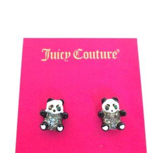 NEW JUICY COUTURE PANDA BEAR STUD EARRINGS YJRU7472